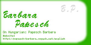 barbara papesch business card